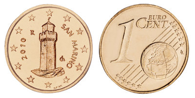 Сан Марино, 1 цент 2014 (UNC, медь)