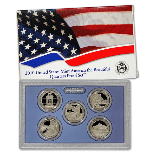 США, Набор монет «Национальные парки» 2010 год, ПРУФ