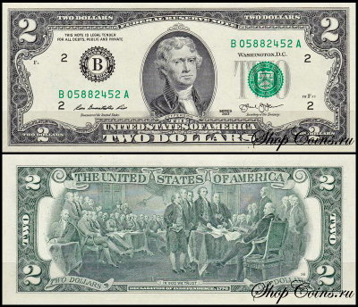 США 2 доллара 2013 (UNC Pick **) Federal Reserve Note