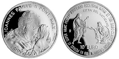 Ватикан, 10 евро 2003 год, Международный год четок, ПРУФ