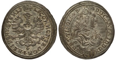 ШЛЕЗВИГ-ВЮРТЕМБЕРГ-ЭЛЬС 6 КРЕЙЦЕРОВ 1715