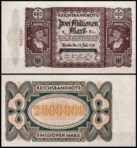 Германия 2.000.000 марок 1923 UNC P.89