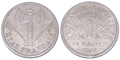 Франция, 1 франк 1942 год