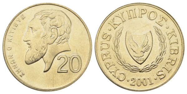 Кипр, 20 центов 2001 год