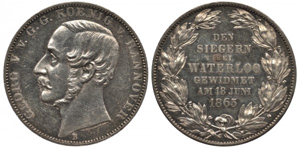 Ганновер, 1 талер 1865 год