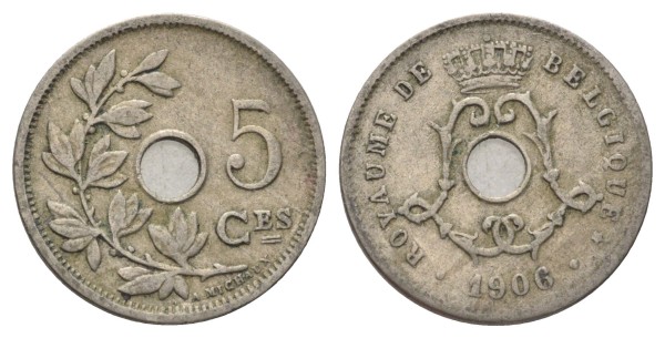 Бельгия, 5 сантимов 1906 год