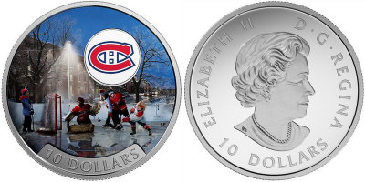 Канада, 10 долларов 2017 год, Хоккейный клуб «Montreal Canadiens», ПРУФ