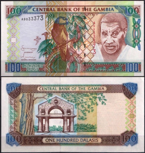 Гамбия 100 даласи 2001 (UNC Pick 24)