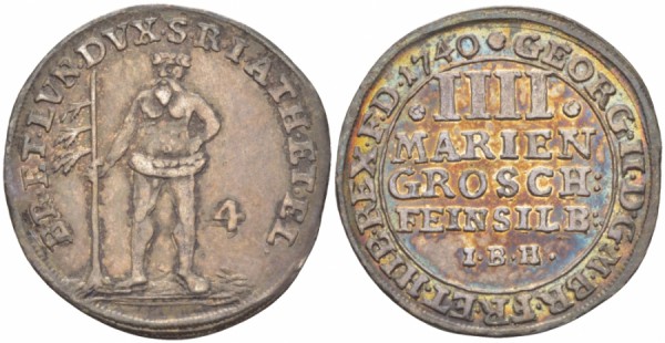 Брауншвейг-Люнебург 4 мариенгроша 1740