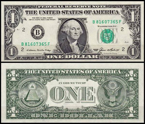 США 1 доллар 1985 (UNC Pick 474) Federal Reserve Note
