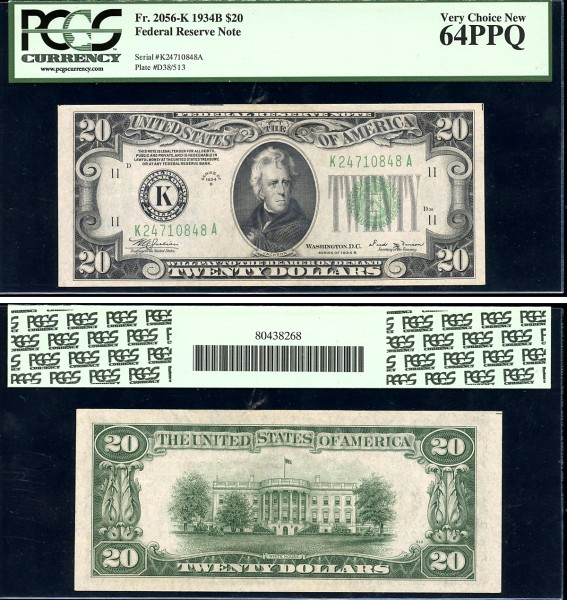 США 20 долларов 1934 (UNC Pick 431) Federal Reserve Note