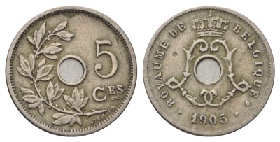 Бельгия, 5 сантимов 1905 год