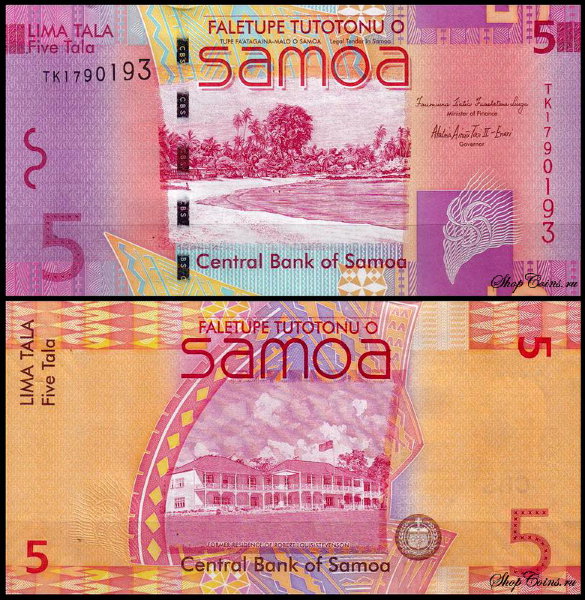 Самоа 5 тала 2008 (UNC Pick 38)