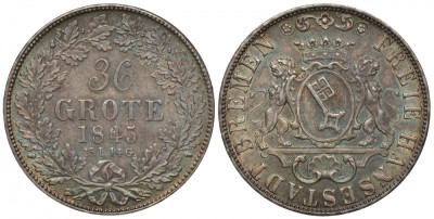 Бремен 36 гротенов 1845