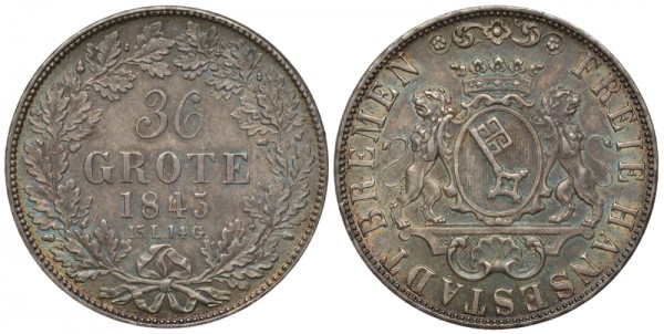 Бремен 36 гротенов 1845