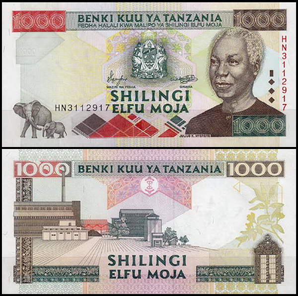Танзания 1000 шиллингов 2000 (UNC Pick 34)