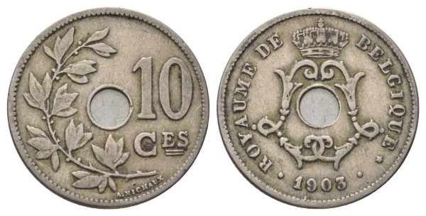 Бельгия, 10 сантимов 1903 год