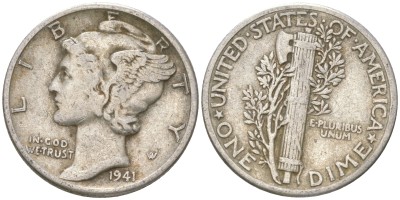 США, 10 центов 1941 год