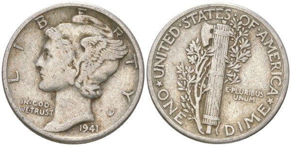 США, 10 центов 1941 год