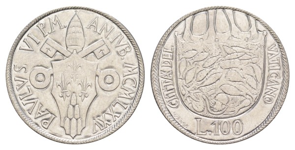 Ватикан, 100 лир 1975 год